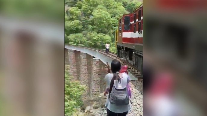 Indian Couple Railway Bridge