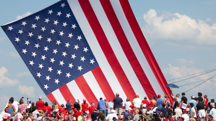 america trump 2024 flag rally