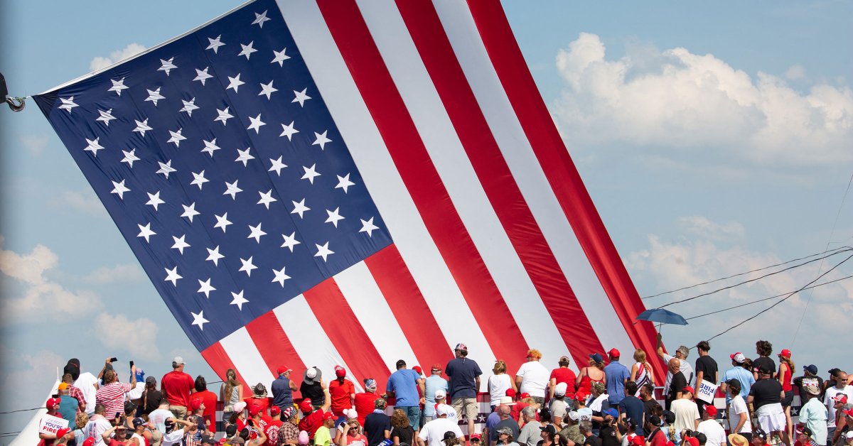 america trump 2024 flag rally