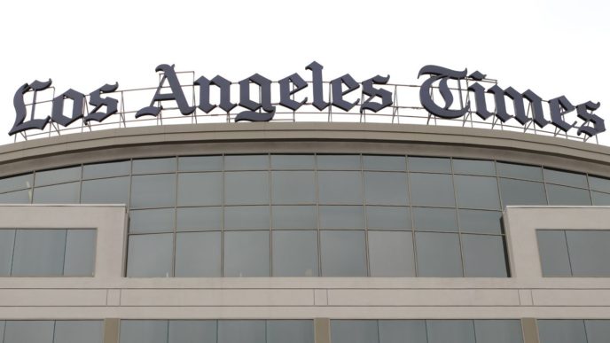 los angeles times headquarters stock photo