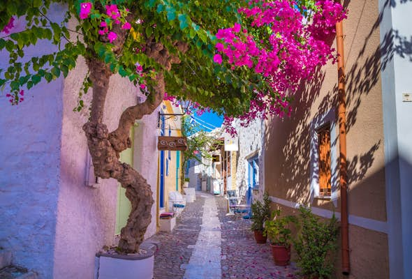 paved alley way on Syros