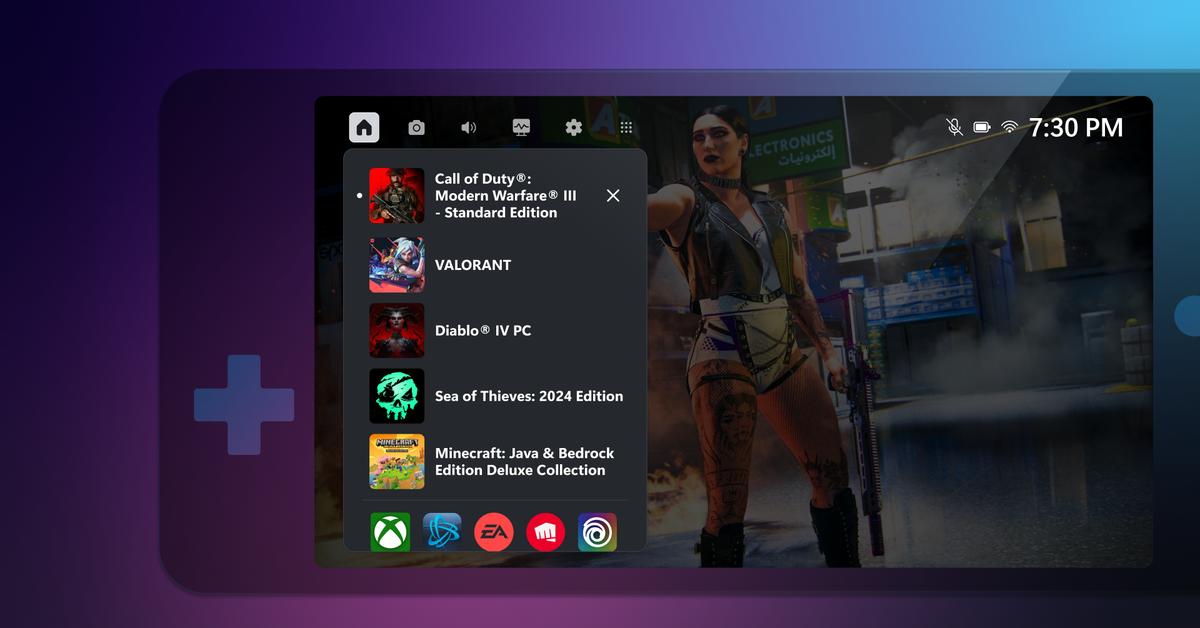 Microsoft улучшает игровую панель Windows для удобства работы на портативных устройствах