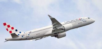 Croatia Airlines получила первый самолет A220 в новом ливрее