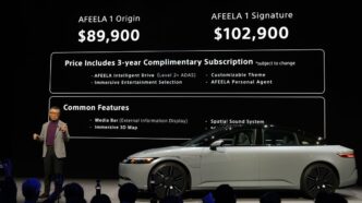 Электромобиль Afeela от Sony и Honda будет продаваться по цене от 89,900 долларов.