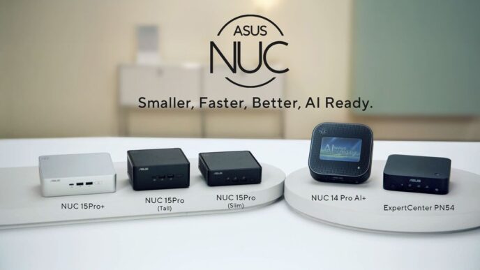 Asus анонсирует на CES 2025 новые мини-ПК NUC, включая необычный Copilot-ready.